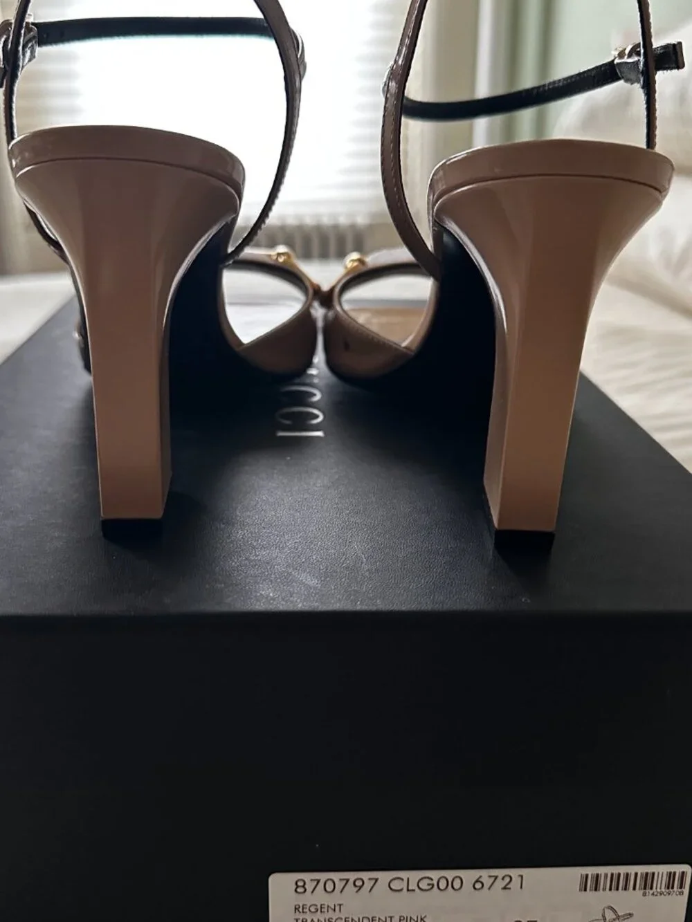 GUCCI Leather Malaga Kid Slingback Shoes - Size 7/ 37 Pristine Condition